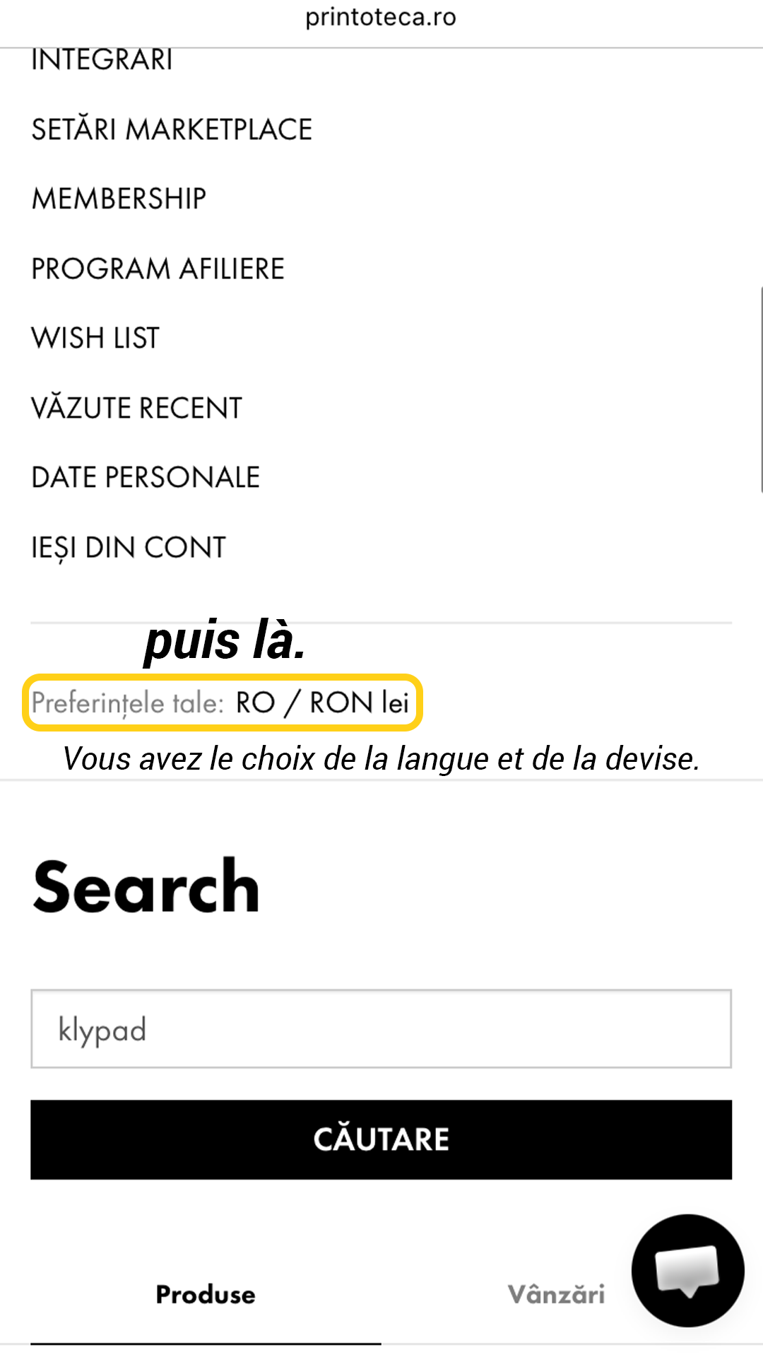 Étape 2 : Choix Langue et Devise